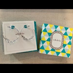 Stella & Dot Silver Mama Hoops